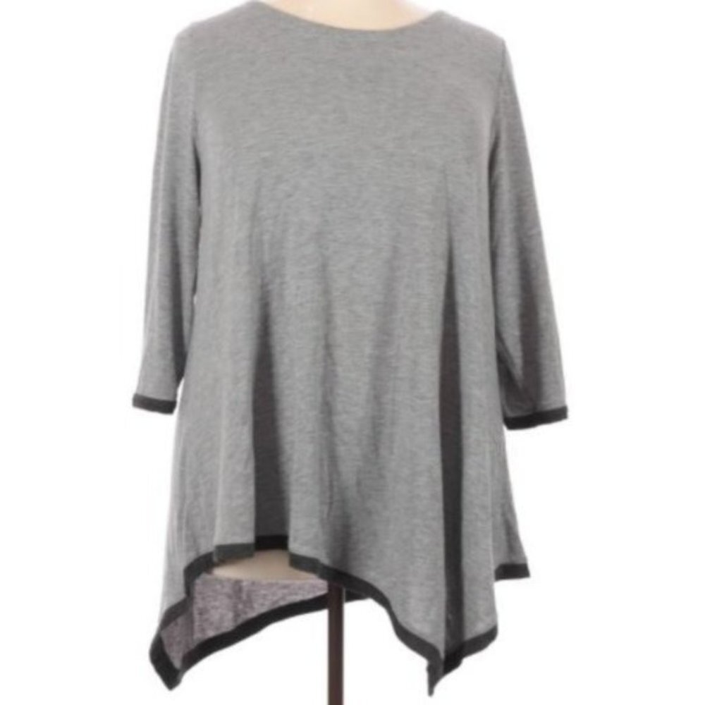 Chelsea & Theodore Gray Asymmetrical Tunic Top XXL